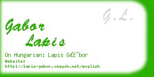 gabor lapis business card
